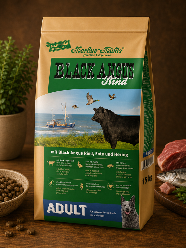 Markus Mühle BLACK ANGUS ADULT, Natürlich, Artgerecht, Hochwertig  15KG