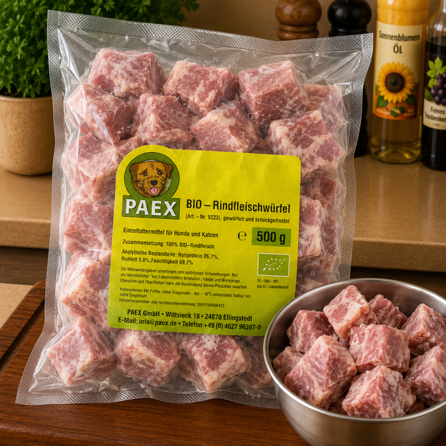 BIO Rindfleischwürfel 500g
